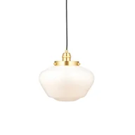 Lampy sufitowe - Złota wisząca lampa Glint z mlecznym kloszem - miniaturka - grafika 1