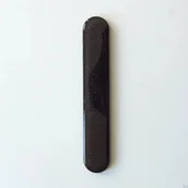 Zawiasy, okucia i inne akcesoria - Uchwyt meblowy podłużny Round 128 Szklany Śliwkowy - miniaturka - grafika 1