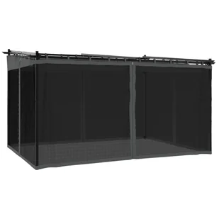 Altanka ze ścianami z siatki, antracytowa, 4x3 m, stal - Altany ogrodowe - miniaturka - grafika 1
