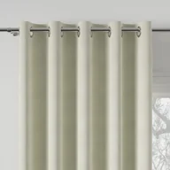 Zasłony - Zasłona welurowa gotowa na przelotkach, rozmiar 140x250 cm, kolor kremowy - miniaturka - grafika 1