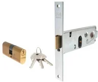 Zamki i wkładki - Zamek wpuszczany AGB Sicurezza F22/60/44/130 z wkładką owalną - miniaturka - grafika 1