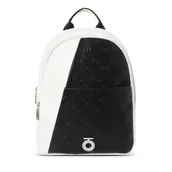 Plecaki - Plecak Nobo BAGN360-KM00 Biały Z Czarnym - miniaturka - grafika 1