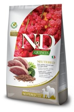 Farmina N&D Quinoa Dog Neutred Adult Madium & Maxi duck broccoli & asparagus 12 kg