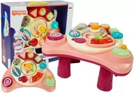 Zabawki interaktywne dla dzieci - Import LEANToys Interaktywny Stolik dla Niemowląt Muzyka Odgłosy Zwierząt Czerwona LT-8495-0 - miniaturka - grafika 1