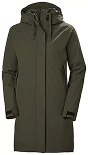 Helly Hansen Damski płaszcz przeciwdeszczowy W Mono Material Ins, Zielony użyteczny, S - Kurtki damskie - miniaturka - grafika 1