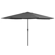 Parasole ogrodowe - vidaXL Parasol ogrodowy na metalowym słupku, 400 cm, antracytowy vidaXL - miniaturka - grafika 1