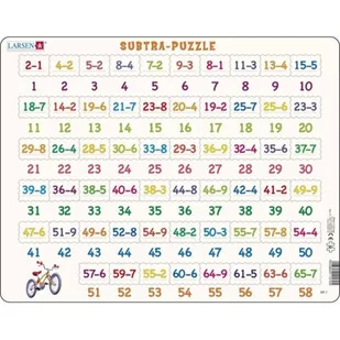 Puzzle 58 el. Odejmowanie od 1-65 Larsen - Puzzle - miniaturka - grafika 1