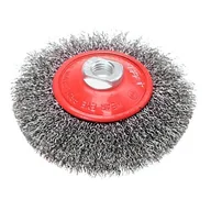 Akcesoria do elektronarzędzi - VERTO Szczotka druciana tarczowa odgięta 115 mm x M14 - miniaturka - grafika 1
