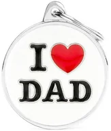Odblaski i adresówki - Zawieszka Adresówka Identyfikator z grawerem dla psa i kota I Love Dad - miniaturka - grafika 1