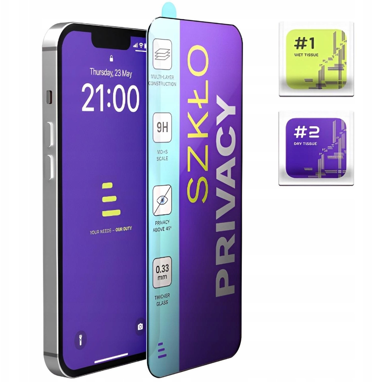 Szkło Hartowane Prywatyzujące Do Xiaomi POCO F7 5G Szybka 9H, 5D