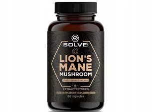 LION''S MANE (SOPLÓWKA JEŻOWATA) 10:1 EKSTRAKT 60 KAPSUŁEK SOLVE LABS - Układ nerwowy LION''S MANE (SOPLÓWKA JEŻOWATA) 10:1 EKSTRAKT 60 KAPSUŁEK SOLVE LABS - Układ nerwowy - miniaturka - grafika 1
