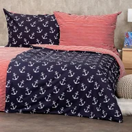 Pościel - 4Home Pościel bawełniana Marine, 220 x 200 cm, 2 szt. 70 x 90 cm, niebieski, 220 x 200 cm, 2 szt. 70 x 90 cm - miniaturka - grafika 1