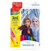Flamastry - Patio Flamastry dwustronne Colorino Kids Frozen 10 szt. - miniaturka - grafika 1
