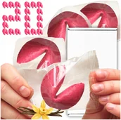 Pieczywo chrupkie - Ciasteczka z wróżbą Różowe Podziękowania dla Gości Ciastko Szczęścia 20 szt - miniaturka - grafika 1