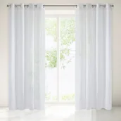 Zasłony - Eurofirany Zasłona Zuhal biała 140 cm x 250 cm - miniaturka - grafika 1