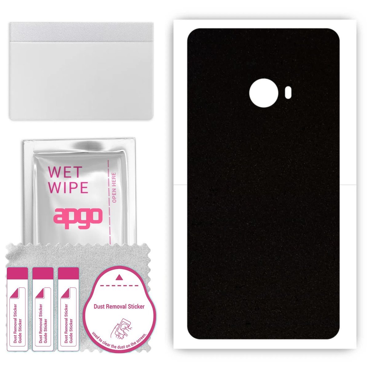 Folia naklejka skórka strukturalna na TYŁ Zamsz do Xiaomi Mi Note 2 - Zamsz Czarny - apgo SKINS