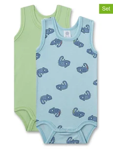 Sanetta Body (2 szt.) w kolorze zielonym i błękitnym - Body dla niemowląt - miniaturka - grafika 1