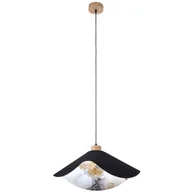 Lampy sufitowe - Britop Wisząca LAMPA hampton HATTU FLORAL 1615819174 materiałowa OPRAWA vintage ZWIS z motywem kwiatowym czarny - miniaturka - grafika 1