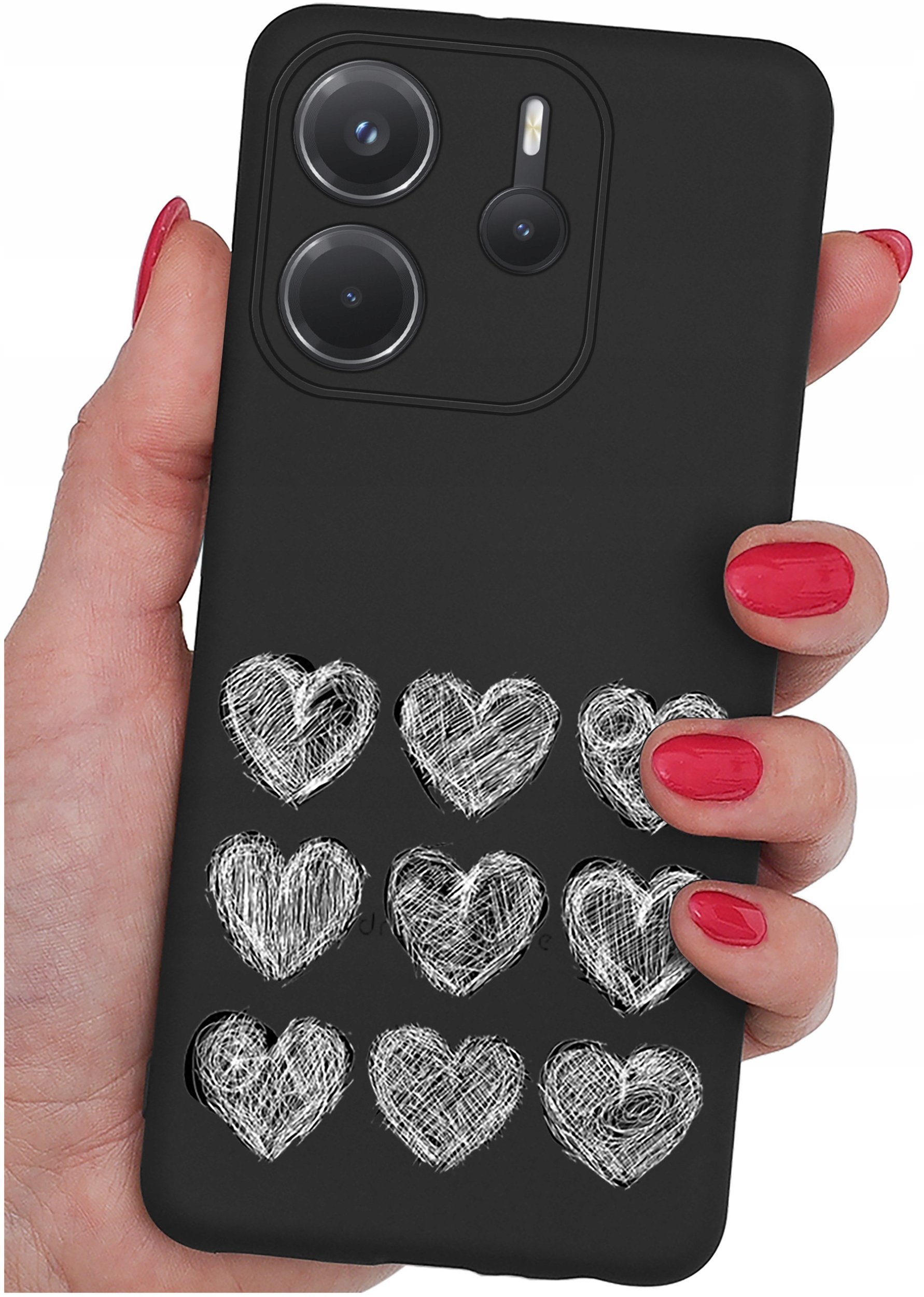 ETUI do Xiaomi Redmi Note 14 4G WZORY SILIKONOWE MATT CASE + SZKŁO 9H