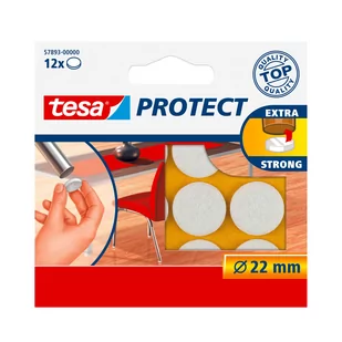 Tesa Podkładka filcowa VE12 57893-00000-00 22 mm biały 12 szt - Inne akcesoria elektryczne - miniaturka - grafika 1