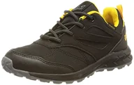 Buty dla chłopców - Jack Wolfskin Unisex dziecięce buty trekkingowe Woodland Texapore Low K, Czarny Burly Yellow Xt - 28/30 EU - miniaturka - grafika 1
