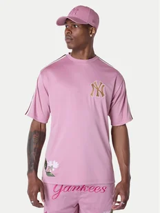 New Era T-Shirt New York Yankees MLB Floral 60596338 Różowy Regular Fit - Koszulki męskie - miniaturka - grafika 1