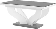 Stoły - Elior Szaro-biały prostokątny stół rozkładany - Tutto - miniaturka - grafika 1