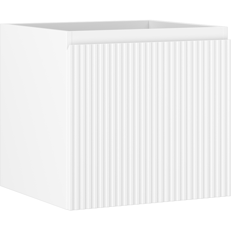 Mexen Rivel szafka łazienkowa podumywalkowa 50 cm, 1 szuflada, ryflowana , biała mat - 91A20-05047-1-BF01