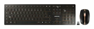 CHERRY JD-9100IT-2 klawiatura Dołączona myszka Dom/Biuro RF Wireless + Bluetooth QWERTY Włoski Czarny, Brąz bezprzewodowa - Zestawy myszka + klawiatura - miniaturka - grafika 1