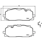 Klocki hamulcowe - Klocki hamulcowe - komplet BREMBO P 85 165X - miniaturka - grafika 1