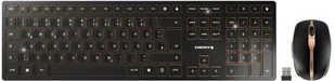 Zestaw bezprzewodowy Cherry DW 9100 Slim RF Wireless + Bluetooth Czarny (JD-9100DE-2) - Zestawy myszka + klawiatura - miniaturka - grafika 1