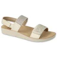 Buty dla dziewczynek - Befado obuwie dziecięce 068Y001 białe srebrny - miniaturka - grafika 1