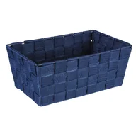Pojemniki łazienkowe - Organizer DOMI 10 x 25 x 15 cm pleciony granat - miniaturka - grafika 1