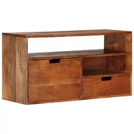 Szafki RTV - Lumarko Szafka pod TV, 80 x 30 x 42 cm, lite drewno akacjowe - miniaturka - grafika 1