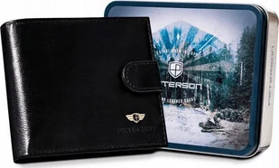 Peterson Portfel skórzany Peterson [DH] PTN 304Z-P czarny - Portfele - miniaturka - grafika 1