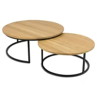 Ławy i stoliki kawowe - HowHomely Komplet stolików OakLoft 70 i 90 cm DD.7634 - miniaturka - grafika 1