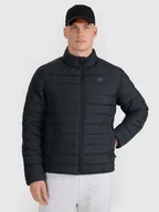 Kurtki i kamizelki sportowe męskie - 4F Kurtka puchowa z wypełnieniem syntetycznym męska - czarna 3XL - miniaturka - grafika 1