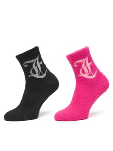 Juicy Couture Zestaw 2 par wysokich skarpet damskich JCAXS225719 Kolorowy - Skarpetki damskie - miniaturka - grafika 1
