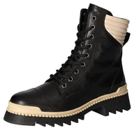 Kozaki damskie - 2Go Fashion Damskie 8095-501 modne kozaki, czarne/beżowe, 36 EU, czarny, beżowy, 36 EU - miniaturka - grafika 1