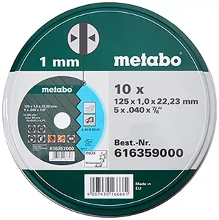 Metabo OSPRZĘT Tarcza tnąca Promotion 125x1,0x22x23 INOX, TF 41 (produkt (616359000) - Materiały ścierne - miniaturka - grafika 1