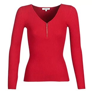 Morgan sweter w kształcie litery V z zamkiem błyskawicznym Maliko sweter damski, Tango Red, L - Swetry damskie - miniaturka - grafika 1