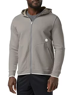 Koszulki męskie - Under Armour męski sportowiec regeneracja polar pełny zamek błyskawiczny rozgrzewany top Gravity Green / / Metallic Silver (388) L 1348407-388 - grafika 1