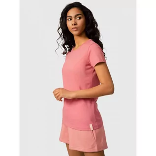 Koszulki i topy damskie - Koszulka Damska Outhorn T-Shirt Różowa SS23TTSHF409-54S - grafika 1