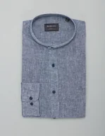 Koszule męskie - koszula lentini 00389 długi rękaw granatowy slim fit - miniaturka - grafika 1