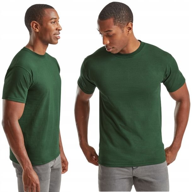 T-shirt Gruba Koszulka Męska 100% Bawełna Fruit Loom 610440 ZIELONY XL
