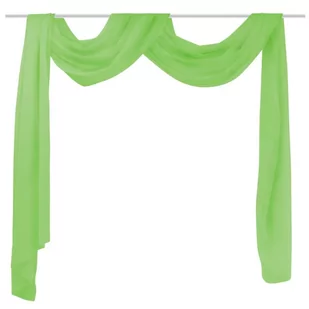vidaXL Drapowana Zasłona 140x600 cm Zielona - Zasłony - miniaturka - grafika 1