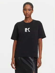 Karl Lagerfeld Jeans T-Shirt A3W17094 Czarny Regular Fit - Koszulki i topy damskie - miniaturka - grafika 1