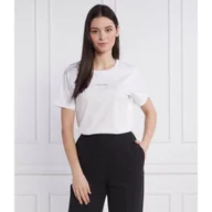 Koszulki i topy damskie - Calvin Klein T-shirt MICRO LOGO | Regular Fit - miniaturka - grafika 1