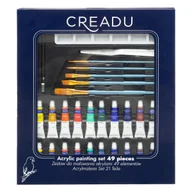 Farby i media malarskie - Creadu, Zestaw artystyczny akrylowy 49 elementów - miniaturka - grafika 1