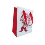 Opakowania i torebki na prezenty - Torba Prezentowa Ptaszki Czerwone Love - miniaturka - grafika 1
